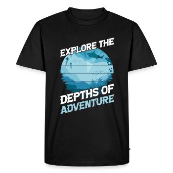 Explorez les profondeurs de l’aventure Riviera Maya - T-shirt Premium bio Homme - noir - Devant - Nico (187cm)