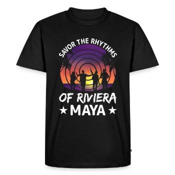 Enjoy the rhythms of Riviera Maya - Men's Premium Organic T-Shirt - black - Front - Nico (187cm)