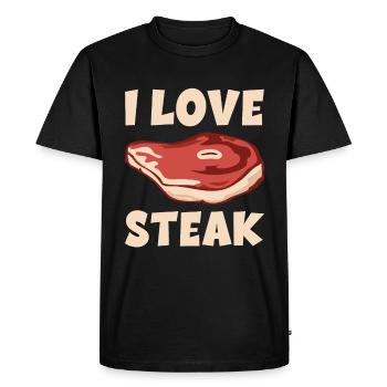 J’adore le grill de saison steak BBQ grill master - T-shirt Premium bio Homme - noir - Devant - Nico (187cm)