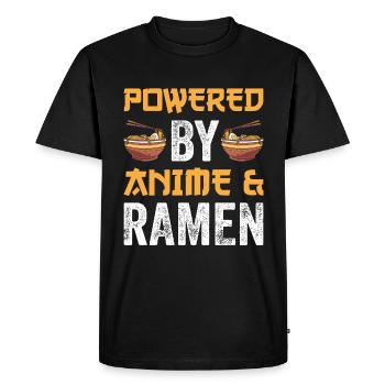 ramen noodles anime japanese food yummy - Men's Premium Organic T-Shirt - black - Front - Nico (187cm)