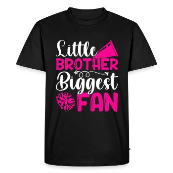 La pom-pom girl encourage le plus grand fan de son petit frère - T-shirt Premium bio Homme - noir - Devant - Nico (187cm)