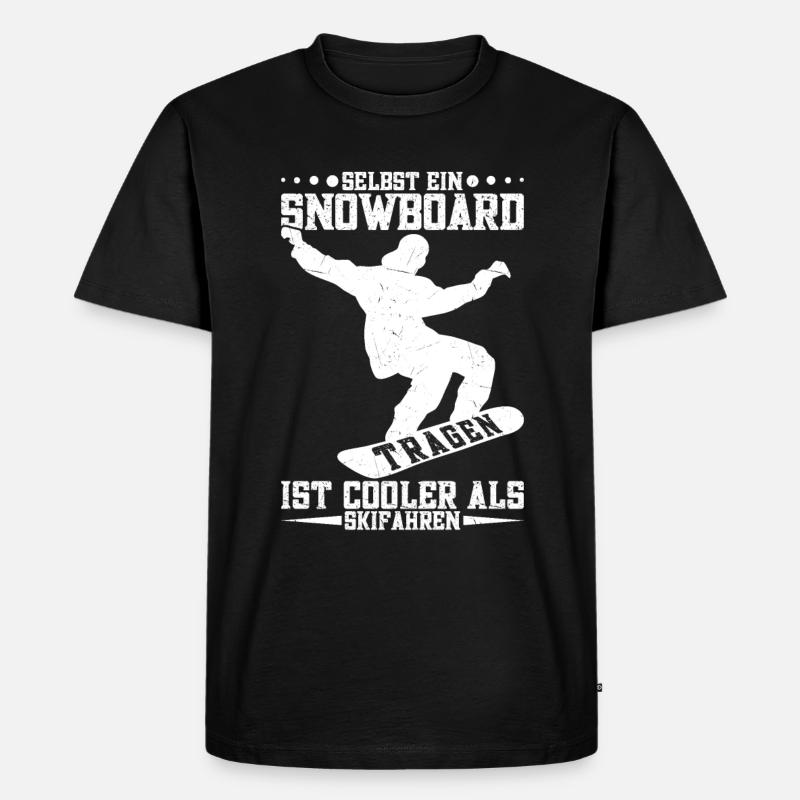 Snowboarding Snowboarden Snowboardfahrer - Männer Premium Bio T-Shirt - Schwarz
