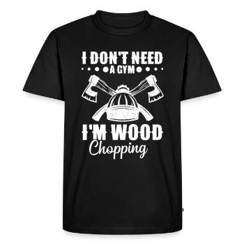 Arborist Equipment Wood Chopping Lumberjack Tool - Men's Premium Organic T-Shirt - black - Front - Nico (187cm)