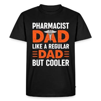Apothicaire Papa Cool Papa Fête des Pères - T-shirt Premium bio Homme - noir - Devant - Nico (187cm)