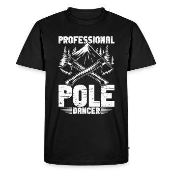 Lancer cordon ensemble bois coupe bûcheron bûcheron - T-shirt Premium bio Homme - noir - Devant - Nico (187cm)