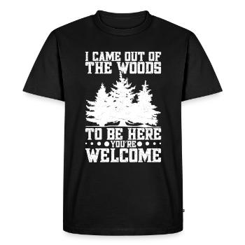 Tree Lovers Forest Walk Mountaineers Forest Besi - Men's Premium Organic T-Shirt - black - Front - Nico (187cm)