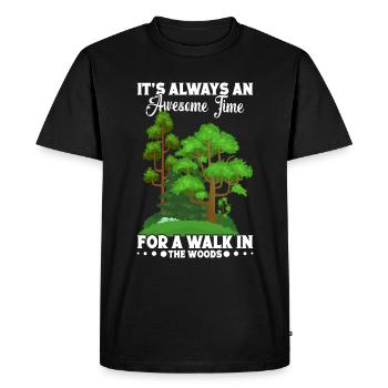 Nature lover, tree lover, mountaineer, forest walker - Men's Premium Organic T-Shirt - black - Front - Nico (187cm)