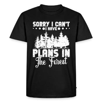 Tree lover, nature lover, mountaineer, hiker - Men's Premium Organic T-Shirt - black - Front - Nico (187cm)