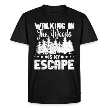 Tree Lovers Hikers Dog Owners Dog Lovers - Men's Premium Organic T-Shirt - black - Front - Nico (187cm)