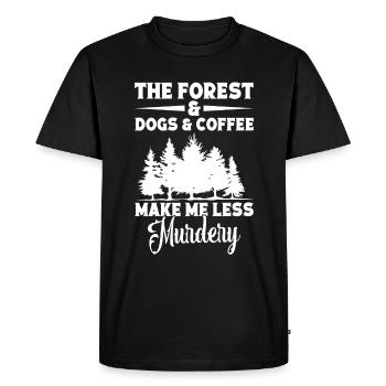 Forest lover, dog owner, mountaineer, nature lover - Men's Premium Organic T-Shirt - black - Front - Nico (187cm)