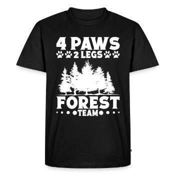 Forest Owner, Dog Lover, Mountaineer, Hiker, H - Men's Premium Organic T-Shirt - black - Front - Nico (187cm)