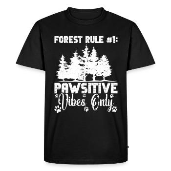 Forest Walk, Dog Owner, Mountaineer, Dog Loving - Men's Premium Organic T-Shirt - black - Front - Nico (187cm)