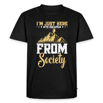 Accessoires pour randonneurs Accessoires de randonnée Alpiniste - T-shirt Premium bio Homme - noir - Devant - Nico (187cm)