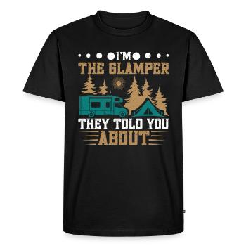 Backpack for camping and hiking glamping - Men's Premium Organic T-Shirt - black - Front - Nico (187cm)