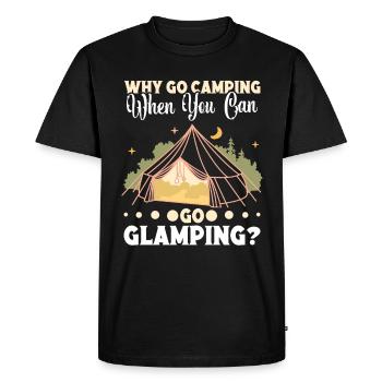 Glamping Outdoor Camping Lover Tent Glamper - Men's Premium Organic T-Shirt - black - Front - Nico (187cm)