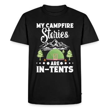 Camping Essentials Backpack for Camping and Hiking - Men's Premium Organic T-Shirt - black - Front - Nico (187cm)