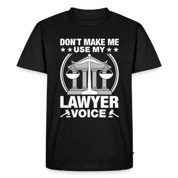 Lawyer Lawyer Law Student Law - Men's Premium Organic T-Shirt - black - Front - Nico (187cm)