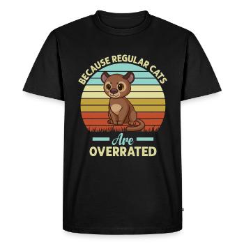Fossa Predator Madagascar Cat - Men's Premium Organic T-Shirt - black - Front - Nico (187cm)