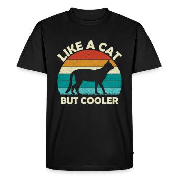 Fossa like a cat only cooler - Men's Premium Organic T-Shirt - black - Front - Nico (187cm)