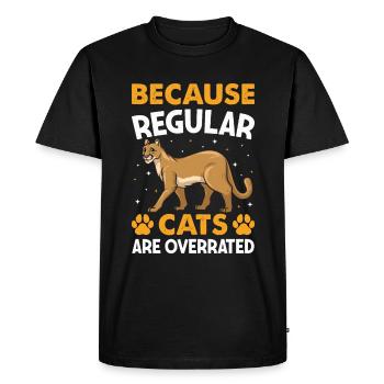 Fossa Predator Chat de Madagascar - T-shirt Premium bio Homme - noir - Devant - Nico (187cm)