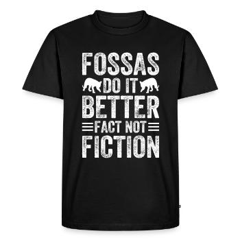 Fossa Madagascar do it better - Men's Premium Organic T-Shirt - black - Front - Nico (187cm)