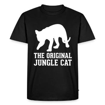 04 The Original Jungle Cat - Men's Premium Organic T-Shirt - black - Front - Nico (187cm)