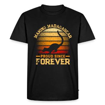 Fossa predator pride of Madagascar - Men's Premium Organic T-Shirt - black - Front - Nico (187cm)