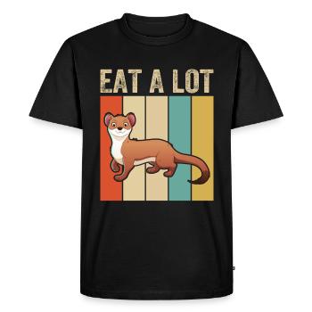 Fossa Madagascar! They eat a lot! - Men's Premium Organic T-Shirt - black - Front - Nico (187cm)