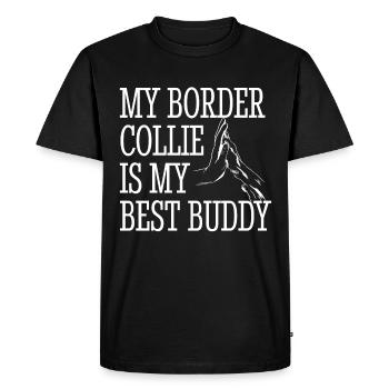 Exclusive design for border collie enthusiasts - Men's Premium Organic T-Shirt - black - Front - Nico (187cm)