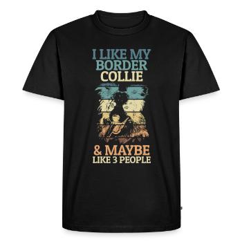Adorable design Border Collie pour - T-shirt Premium bio Homme - noir - Devant - Nico (187cm)