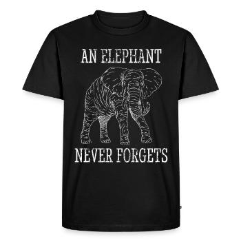 Éléphant amant Animal Design - T-shirt Premium bio Homme - noir - Devant - Nico (187cm)