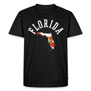 Fier design du drapeau de la Floride des États-Unis pour les patriotes - T-shirt Premium bio Homme - noir - Devant - Nico (187cm)