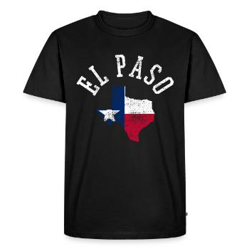 El Paso USA Flag Patriotic Design - Men's Premium Organic T-Shirt - black - Front - Nico (187cm)