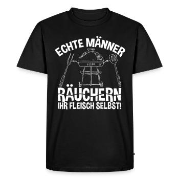 Découvrez l’essence du maître du gril en vous - T-shirt Premium bio Homme - noir - Devant - Nico (187cm)