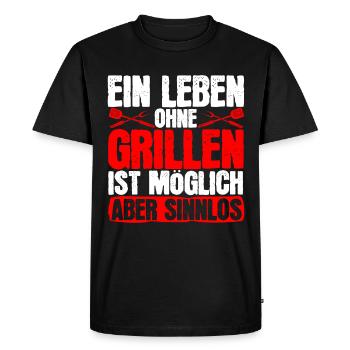 Libérez le maître du gril qui sommeille en vous avec - T-shirt Premium bio Homme - noir - Devant - Nico (187cm)