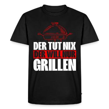 Expand your barbecue game with this - Men's Premium Organic T-Shirt - black - Front - Nico (187cm)