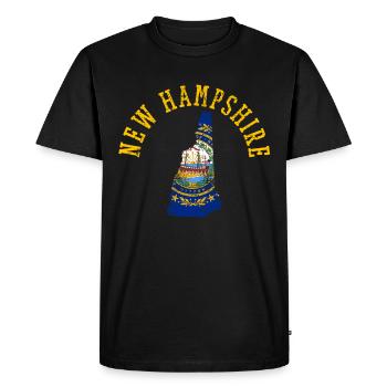 New Hampshire Patriot USA Drapeau Conception de l’État d’origine - T-shirt Premium bio Homme - noir - Devant - Nico (187cm)