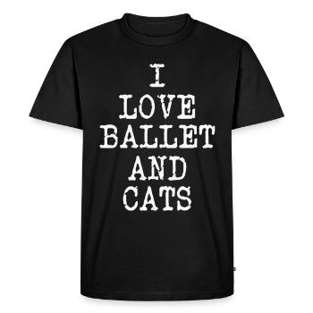 Elegant ballet dancer with graceful movements - Men's Premium Organic T-Shirt - black - Front - Nico (187cm)