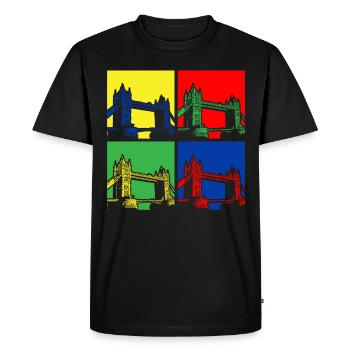 Pont de Londres - T-shirt Premium bio Homme - noir - Devant - Nico (187cm)