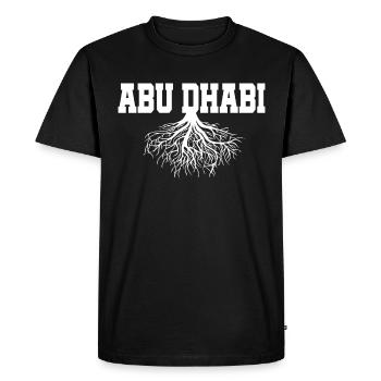 Découvrez l’Abu Dhabi Dubaï Design de la - T-shirt Premium bio Homme - noir - Devant - Nico (187cm)