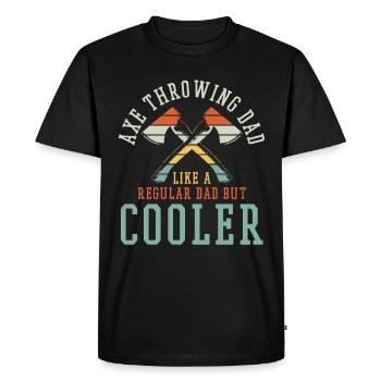 Funny Axe Throwing Wood Lover Design - Men's Premium Organic T-Shirt - black - Front - Nico (187cm)