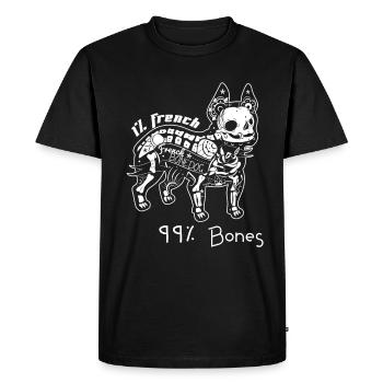 Conception d’œuvres d’art uniques pour le français - T-shirt Premium bio Homme - noir - Devant - Nico (187cm)