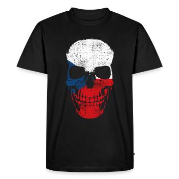 Patriotisme tchéco-américain, - T-shirt Premium bio Homme - noir - Devant - Nico (187cm)