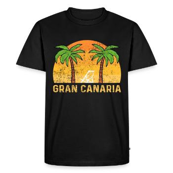 Embrassez le soleil Gran Canaria Îles Canaries - T-shirt Premium bio Homme - noir - Devant - Nico (187cm)