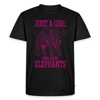 Elephant Spirit Animal Love Retro Design - Men's Premium Organic T-Shirt - black - Front - Nico (187cm)
