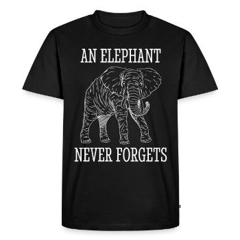 Elephant Love Spirit Animal Vintage Design - Men's Premium Organic T-Shirt - black - Front - Nico (187cm)