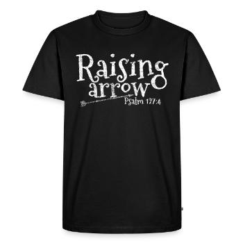 Design inspiré des versets bibliques de l’équipe Jésus - T-shirt Premium bio Homme - noir - Devant - Nico (187cm)