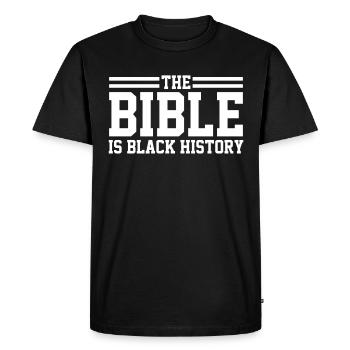 Conception de foi inspirée de la Bible par l’équipe de Jésus - T-shirt Premium bio Homme - noir - Devant - Nico (187cm)