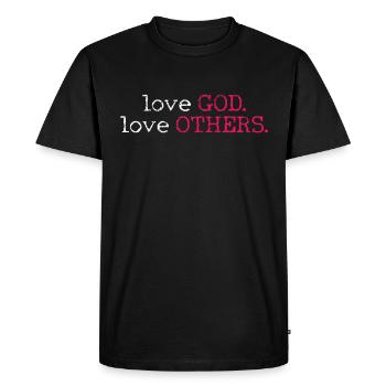 Team Jesus Inspired Faith and Love Design - Men's Premium Organic T-Shirt - black - Front - Nico (187cm)