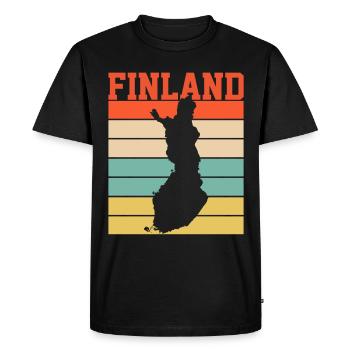 Découvrez l’essence de la Finlande avec Helsinki - T-shirt Premium bio Homme - noir - Devant - Nico (187cm)